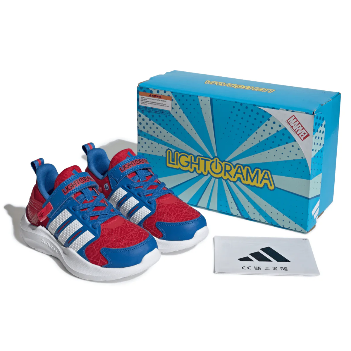 Adidas Boys (Preschool) Marvel Lightorama Spider Man Better Scarlet/Cloud White/Bright Royal - Image 5