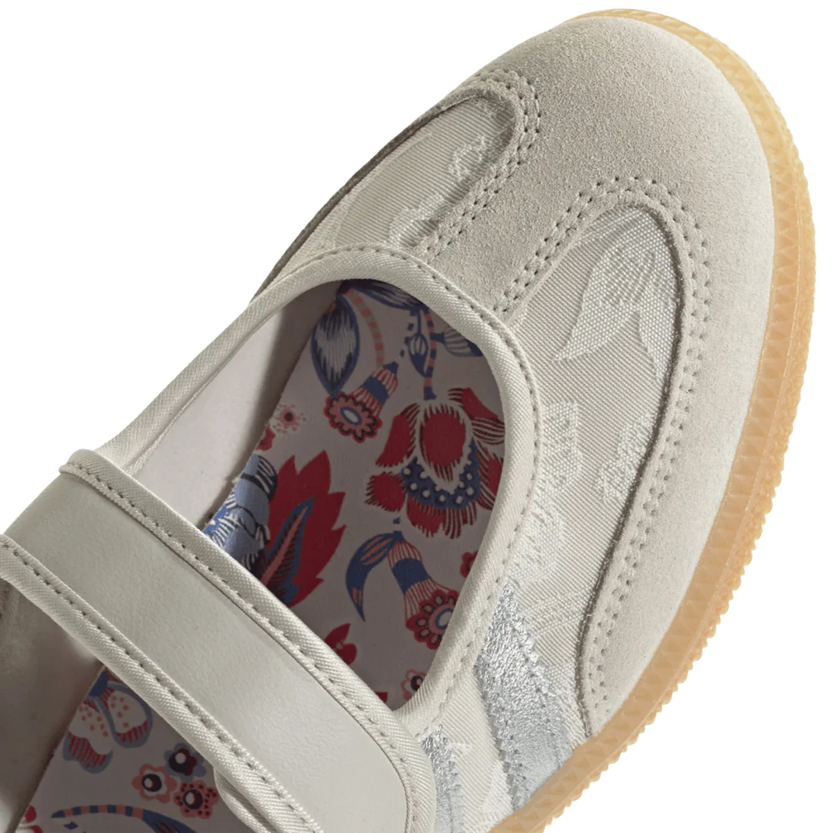 Adidas x Liberty London Women's Samba Jane Chalk Pearl/Silver Metallic - Image 3