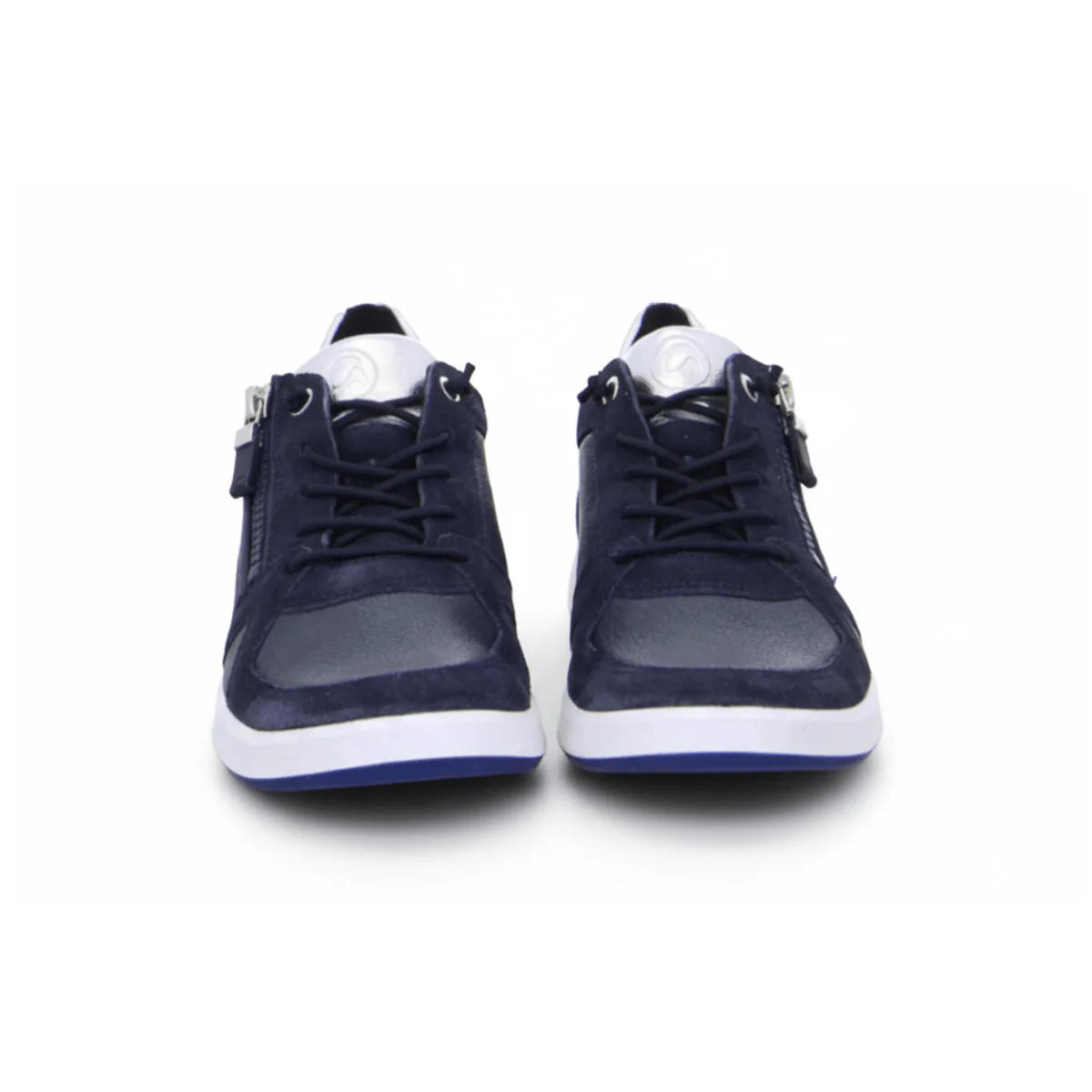 Ara Women's Riviera Navy/Silver Metallic Leather - Image 4
