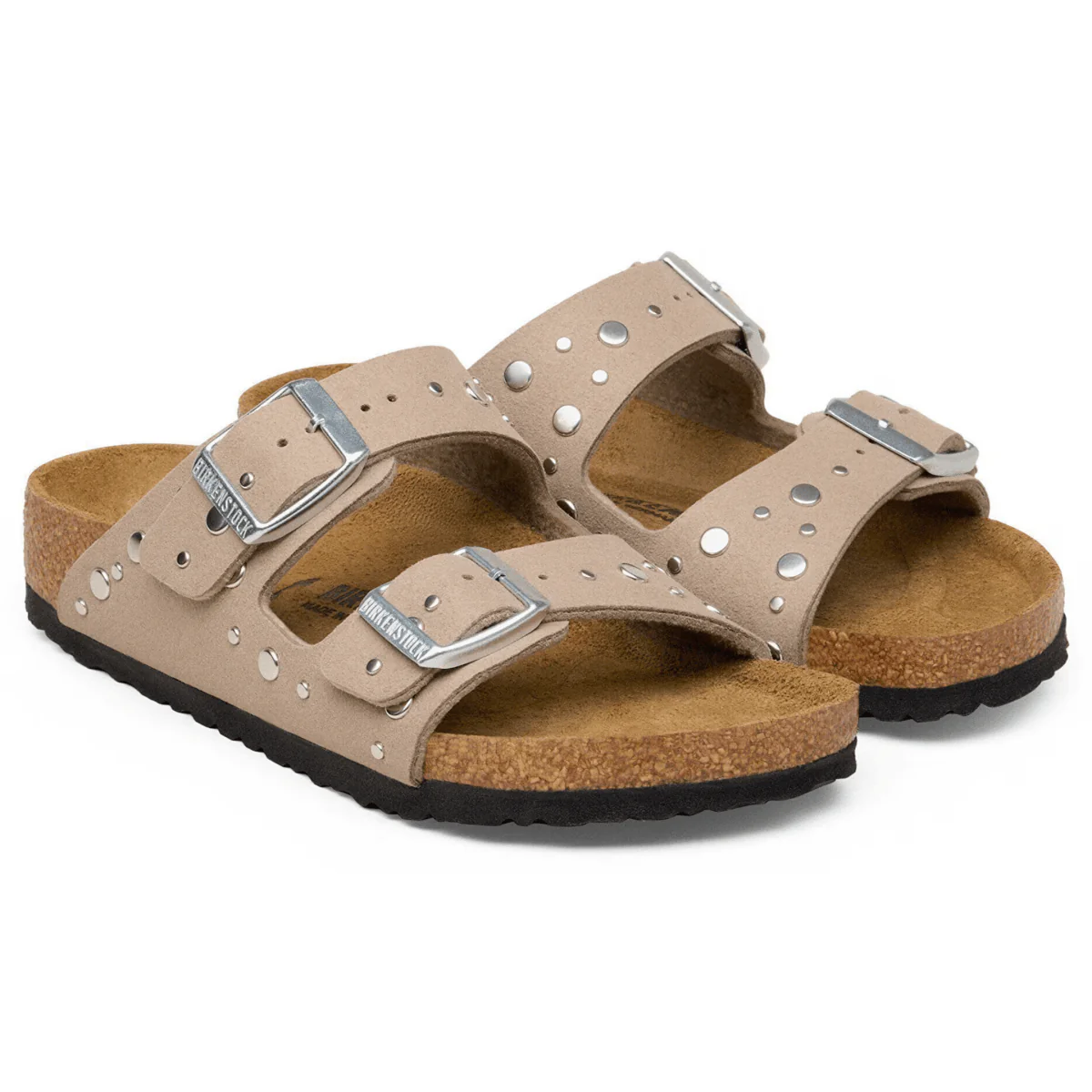 Birkenstock Kids Arizona Rivets Soft Birki Grey Taupe - Image 3