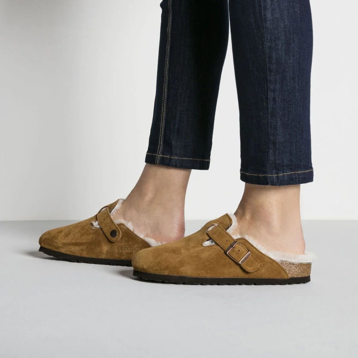 Birkenstock Men's Boston Shearling Mink Suede - Image 6