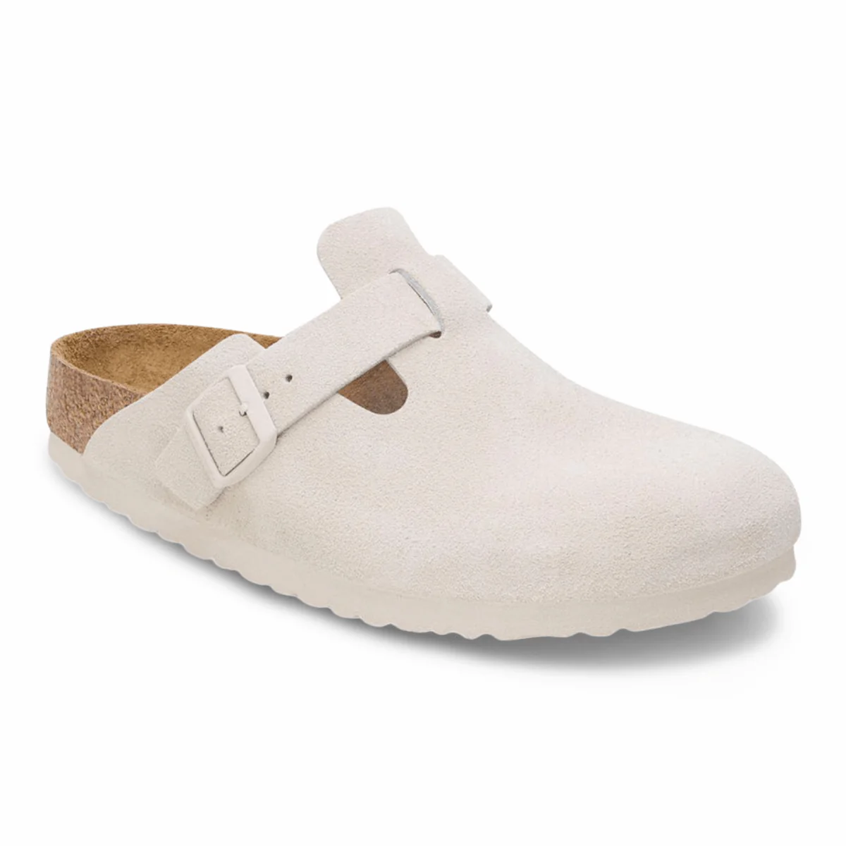 Birkenstock Men's Boston Soft Footbed Antique White Suede - Image 2