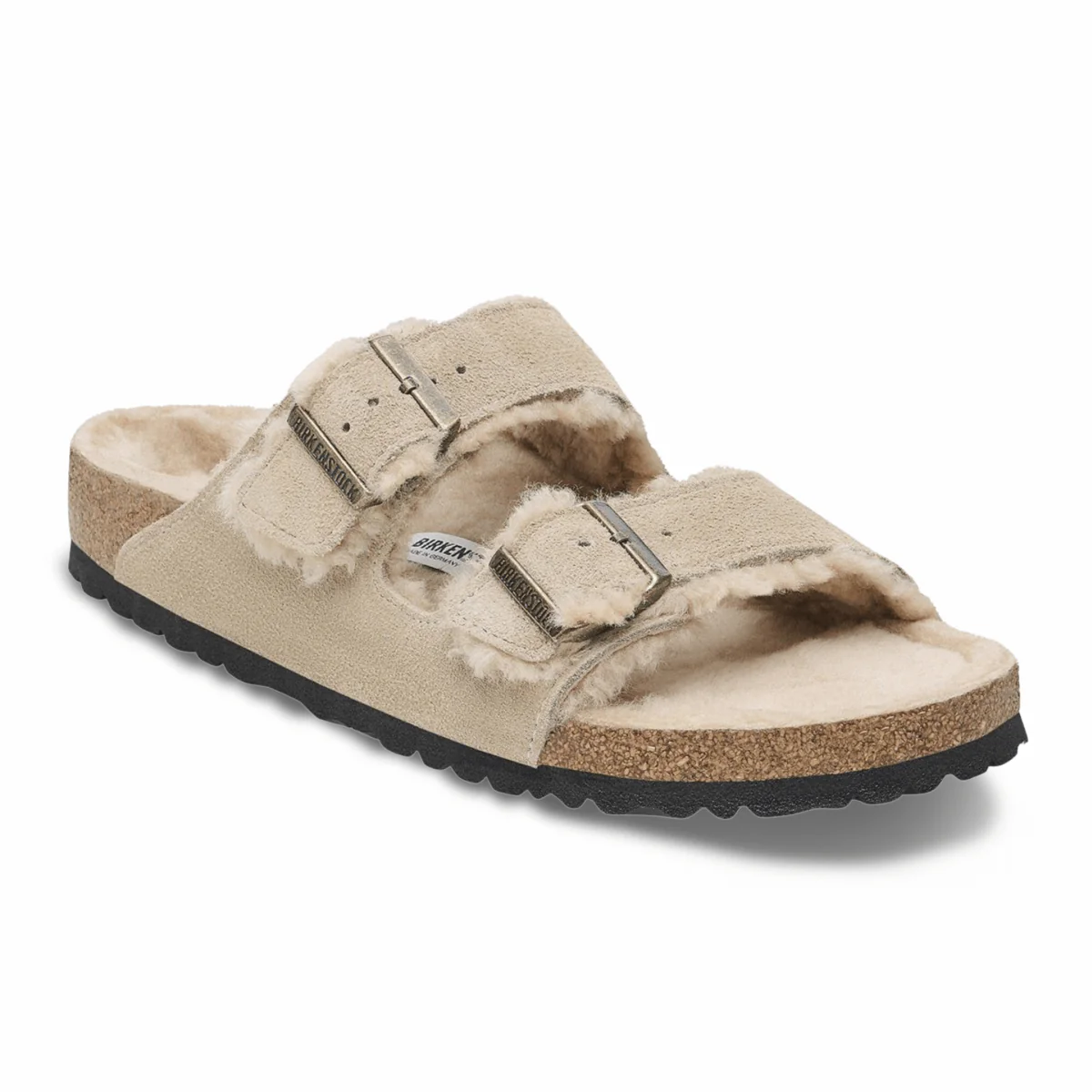 Birkenstock Women's Arizona Shearling Taupe Suede Leather - Image 2