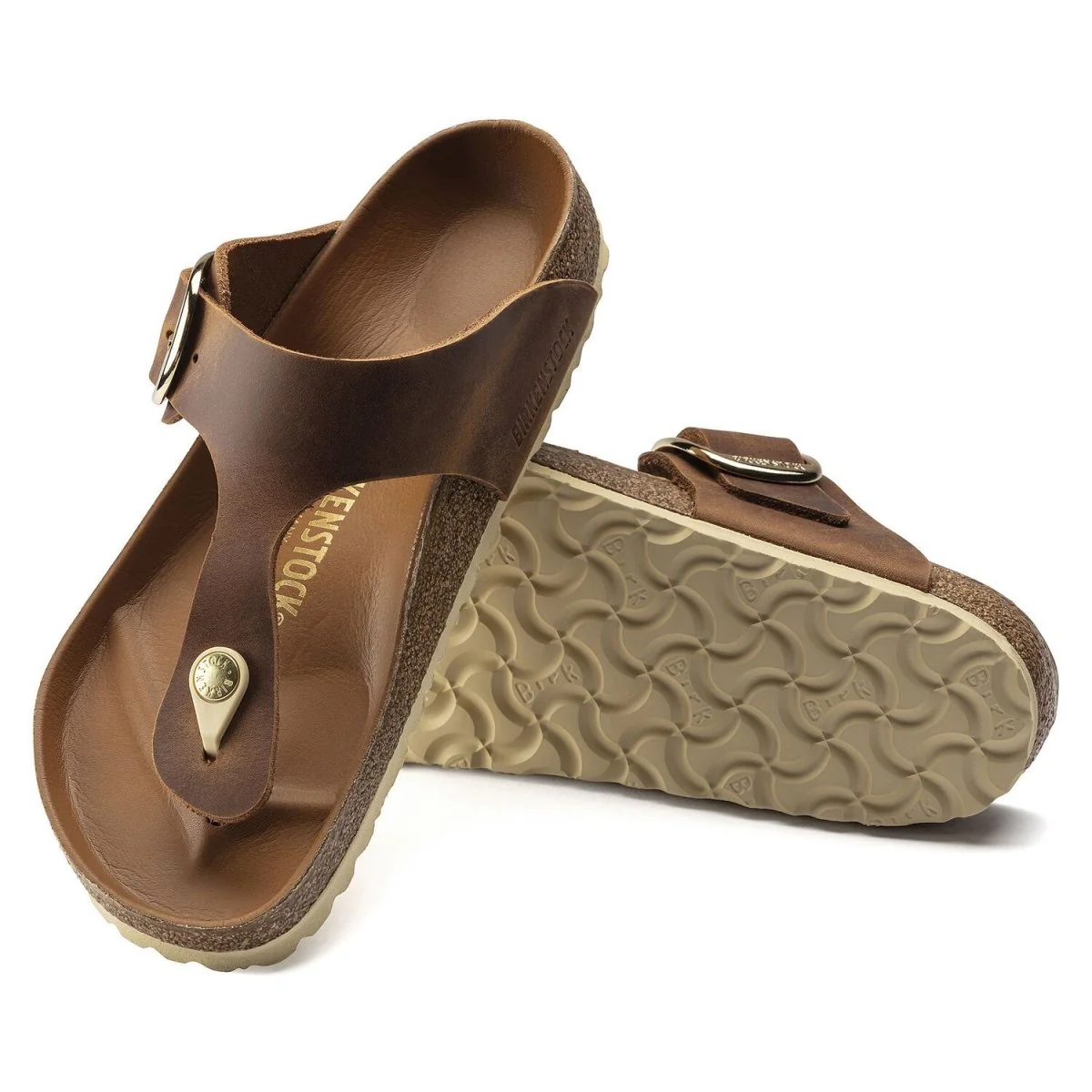 Birkenstock Women's Gizeh Big Buckle Cognac Leather - Image 2