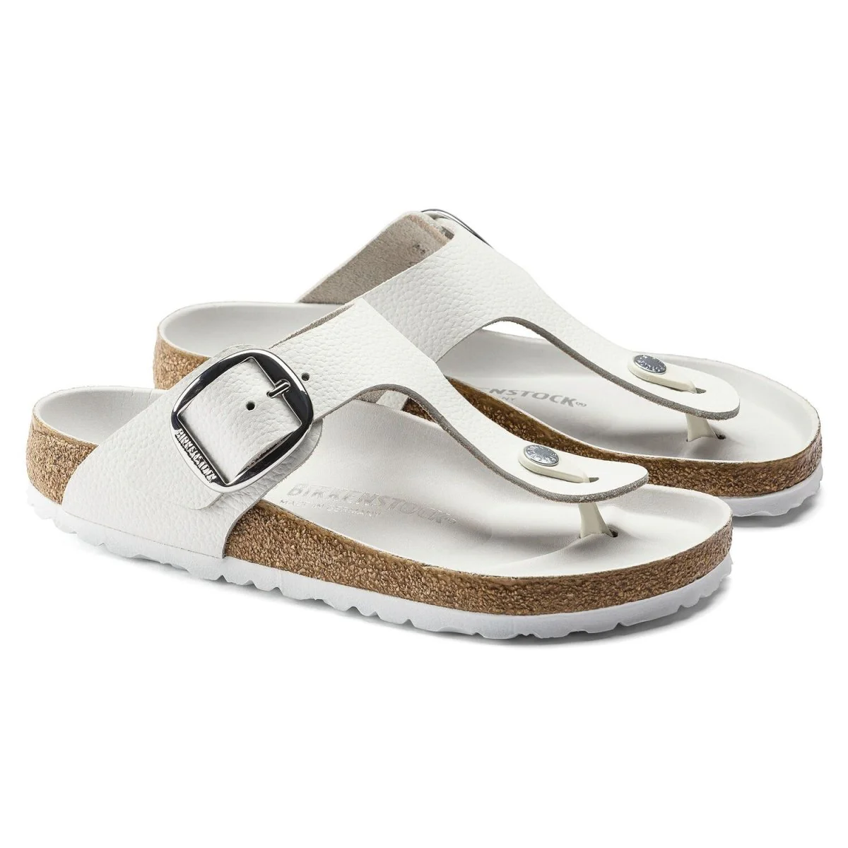 Birkenstock Women's Gizeh Big Buckle White Leather - Image 3