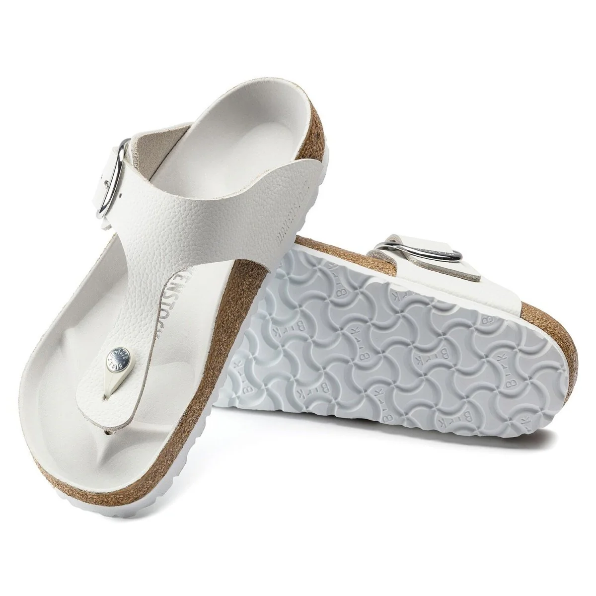 Birkenstock Women's Gizeh Big Buckle White Leather - Image 4