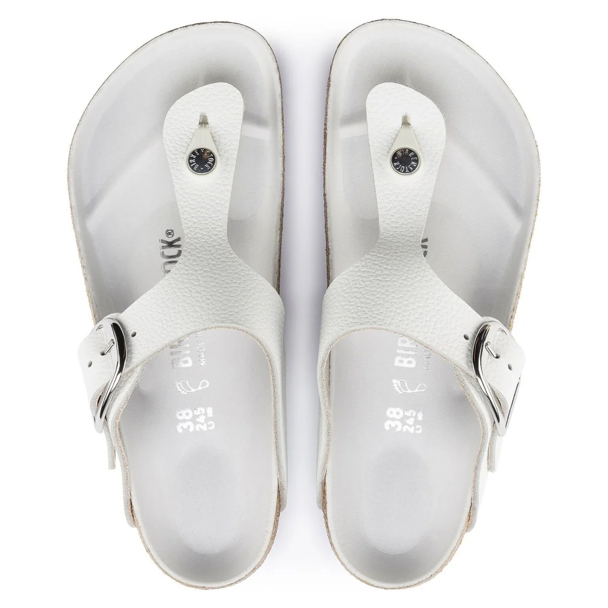 Birkenstock Women's Gizeh Big Buckle White Leather - Image 5