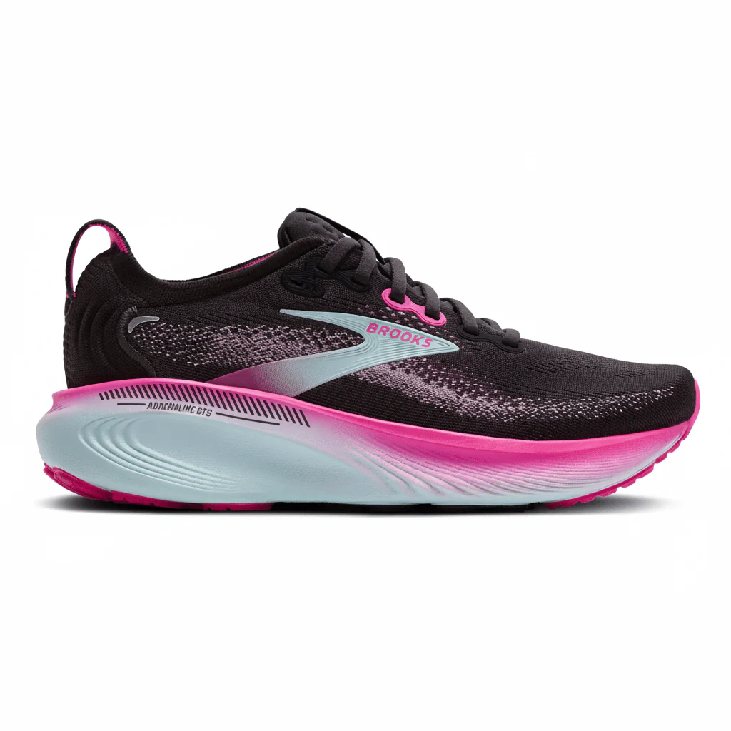 Brooks Women's Adrenaline GTS 25 Black/Cyber Pink/Iced Aqua