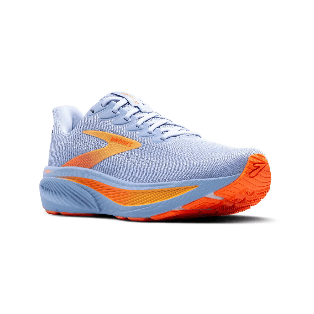 Brooks Women's Ghost 17 Blue Heron/White/Orange - Image 2