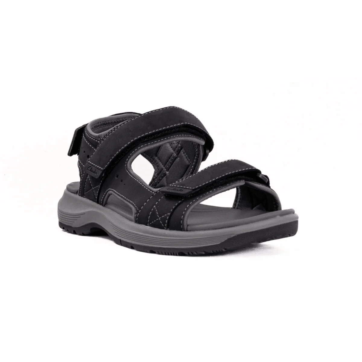 Clarks Men's Guideview Trek Black Leather - Image 2