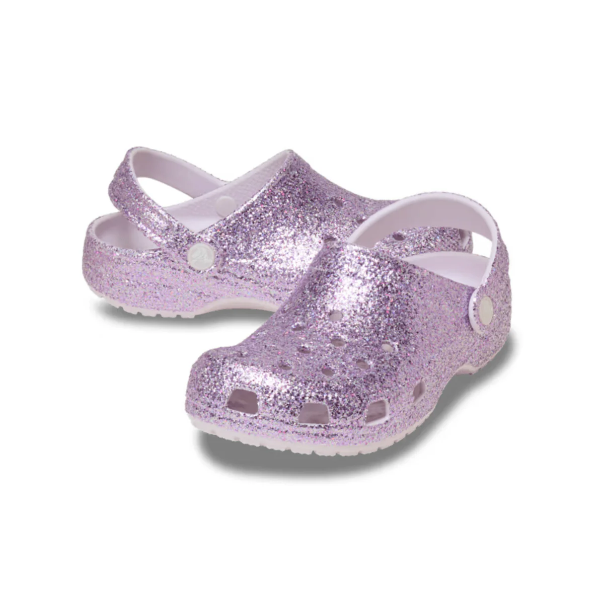 Crocs Kids Classic Chunky Glitter Clog Grape Ice - Image 3