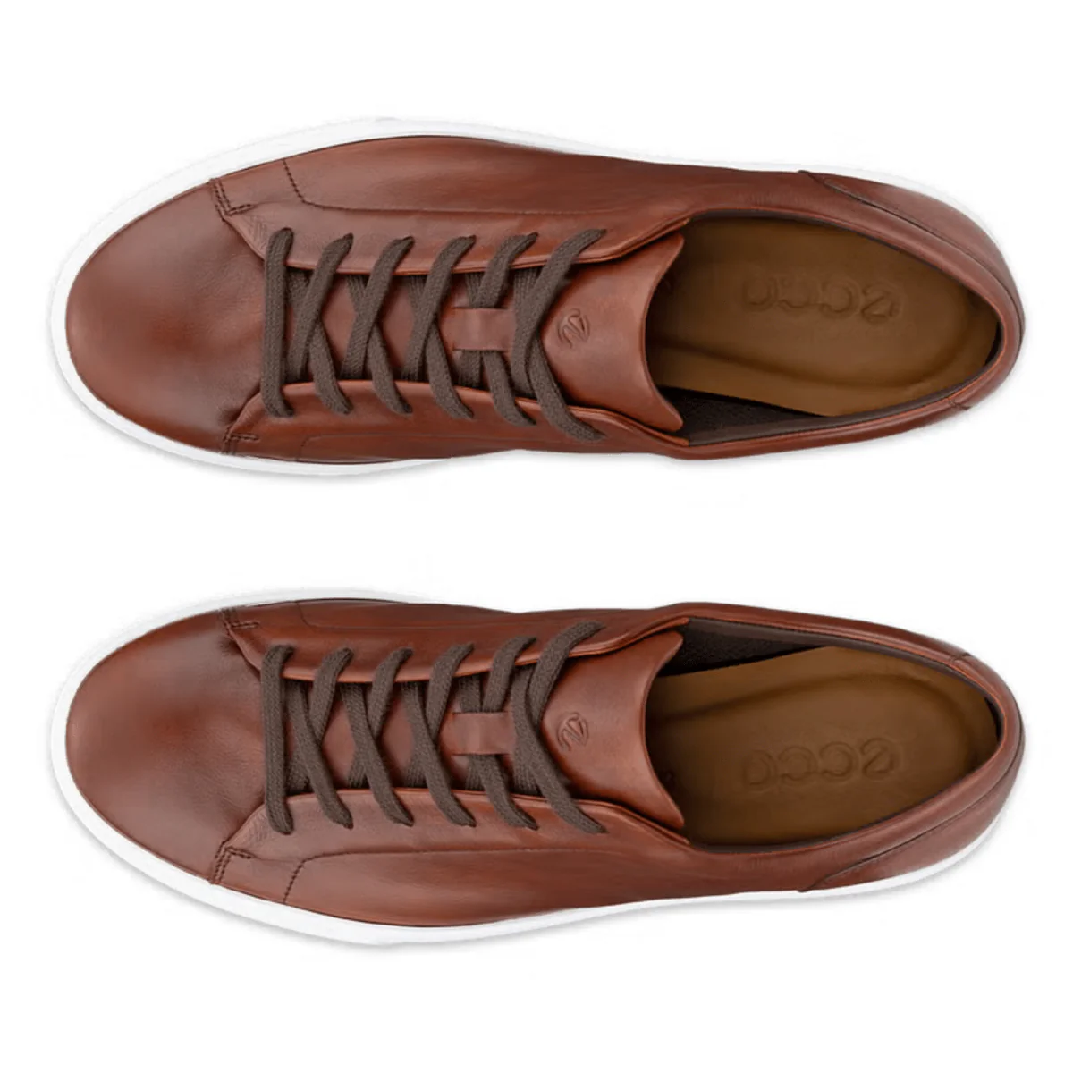 Ecco Men's Soft 10 Sneaker Cognac Leather - Image 5