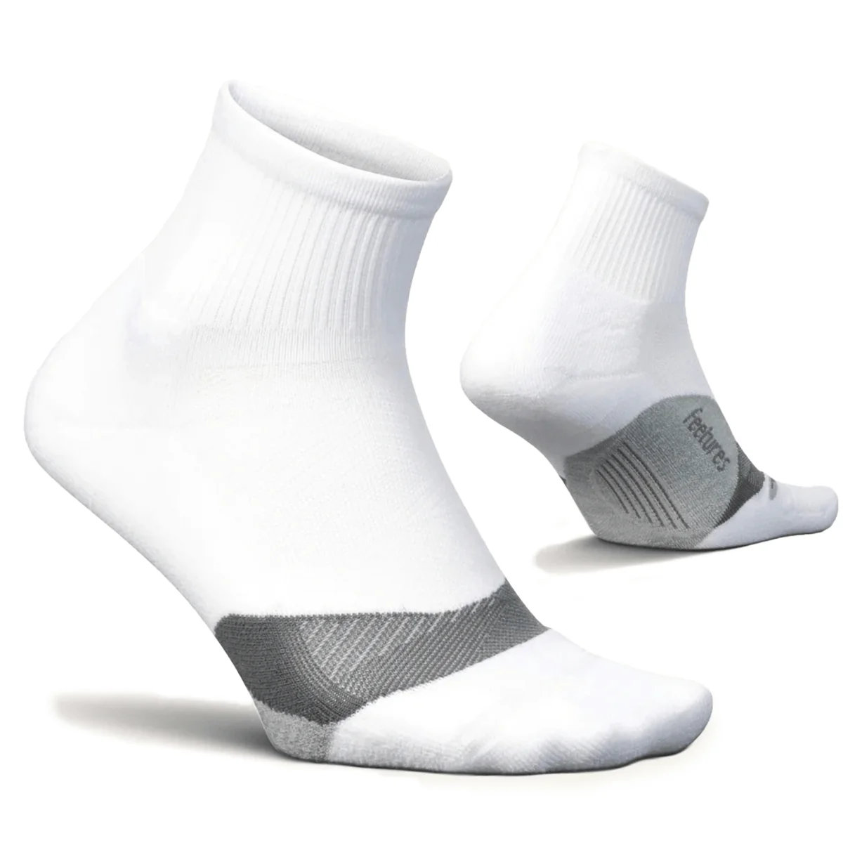 Feetures Women's Elite 1/4 Light Cushion White - Image 2