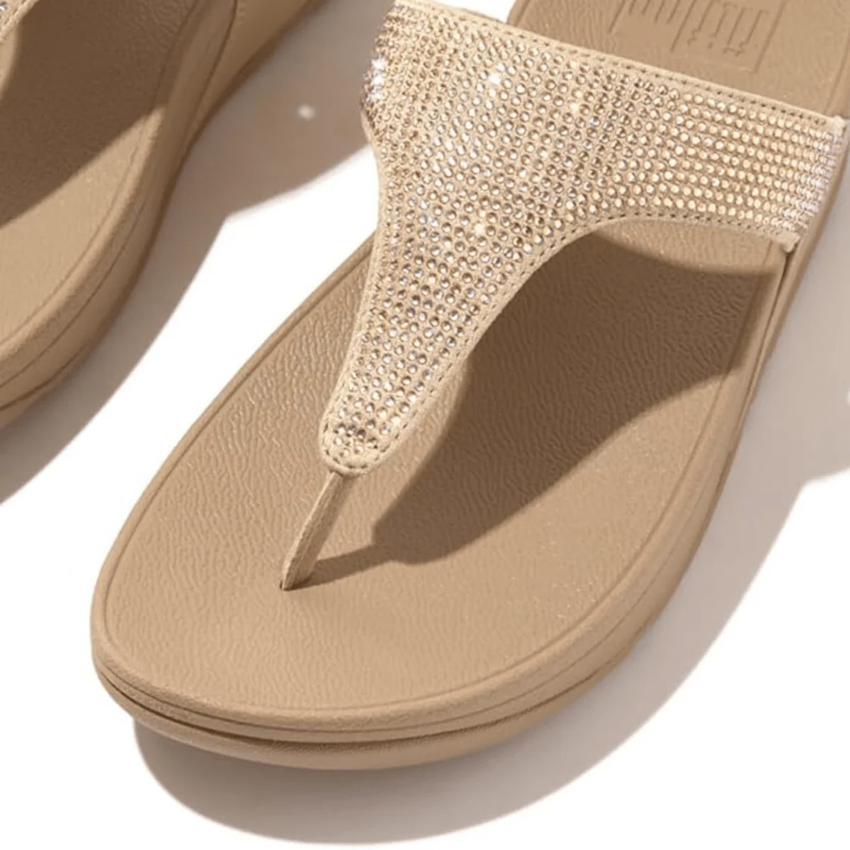 FitFlop Women's Lulu Crystal Toe-Post Latte Beige - Image 3