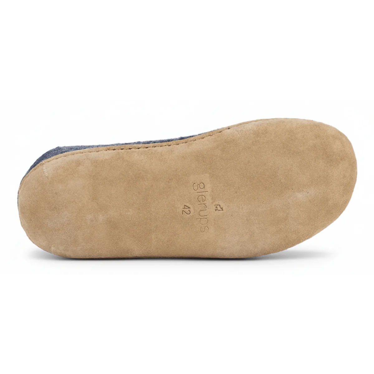 Glerups Women's Model B Slipper with Leather Sole Denim - Image 6
