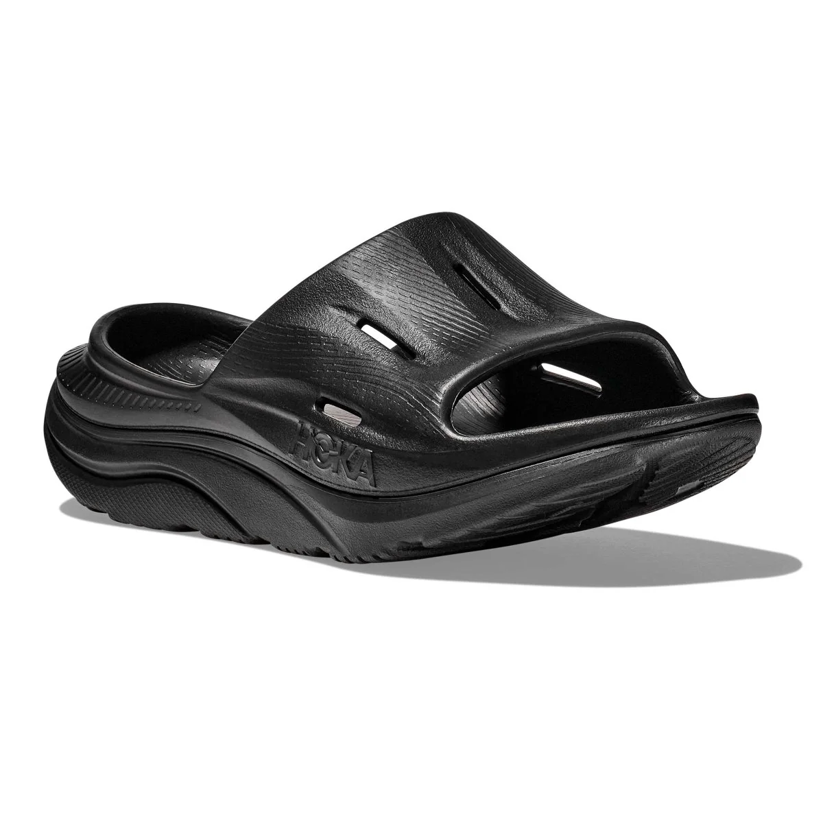 Hoka One One Men's Ora Recovery Slide 3 Black - Image 2