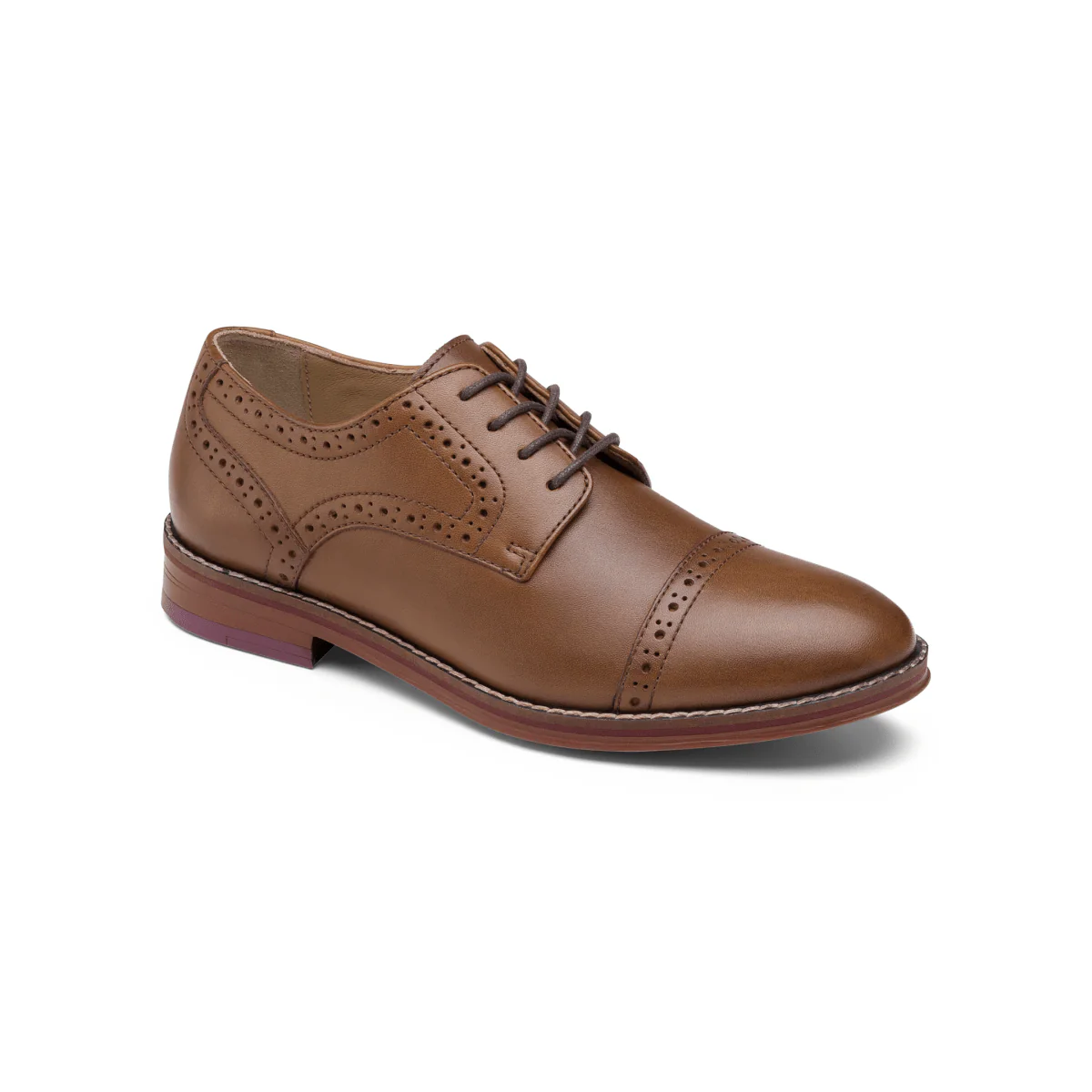 Johnston & Murphy Boys Upton Conard Cap Toe Tan Leather - Image 2