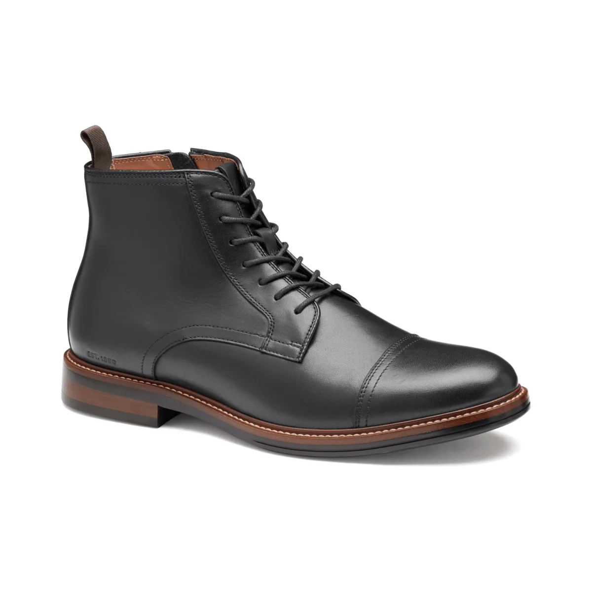 Johnston & Murphy Men's XC+ Durham Cap Toe Black Full Grain Leather Waterproof - Image 2