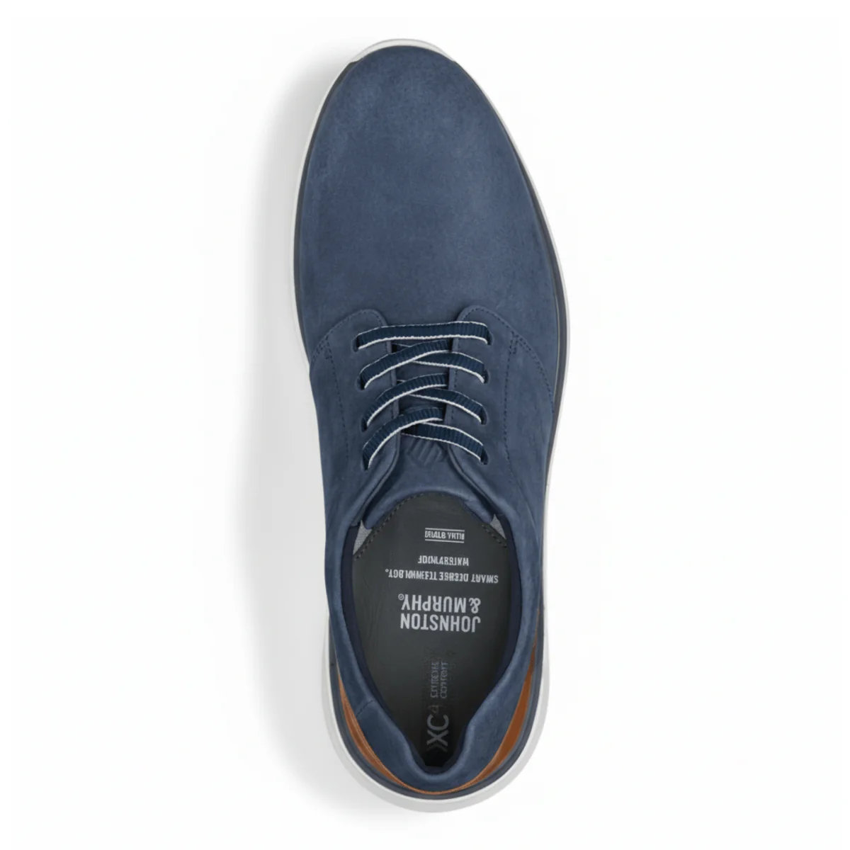Johnston & Murphy Men's XC4 Prentiss 2.0 Navy Waterproof Tumbled Nubuck - Image 4