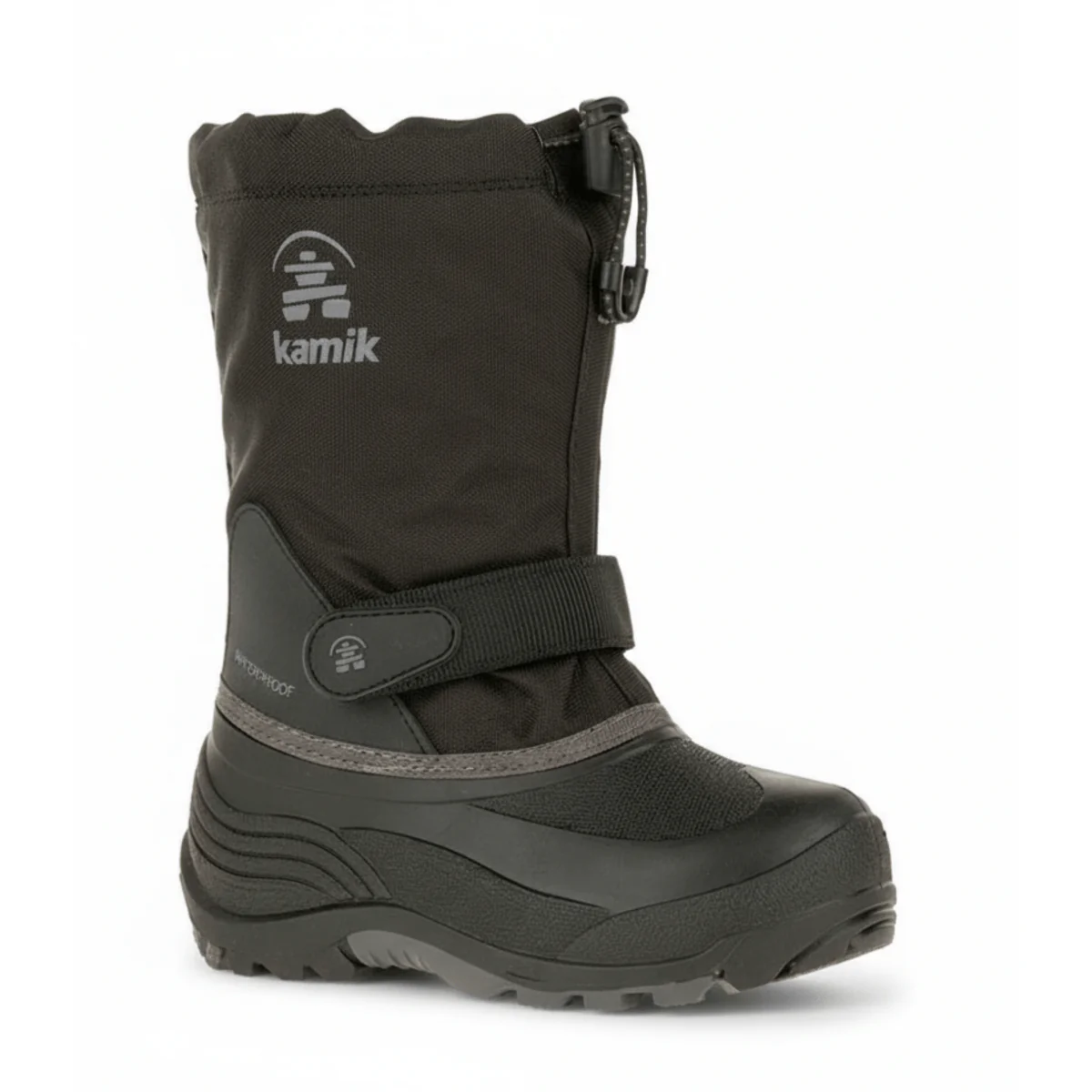 Kamik Kids (Sizes 11-13) Waterbug 5 Black/Grey Waterproof - Image 2