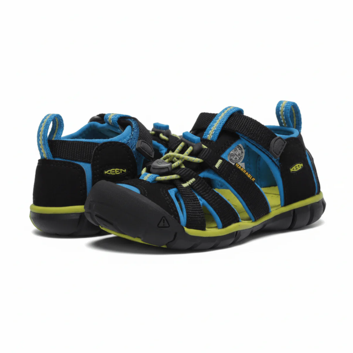 Keen Kids (Preschool) Seacamp II CNX Black/Blue/Lime - Image 3