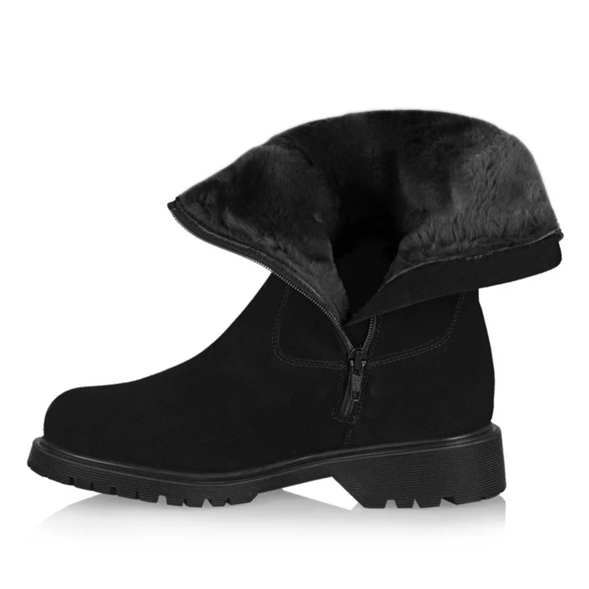 La Canadienne Women's Hogan Shearling-Lined Black Suede - Image 3
