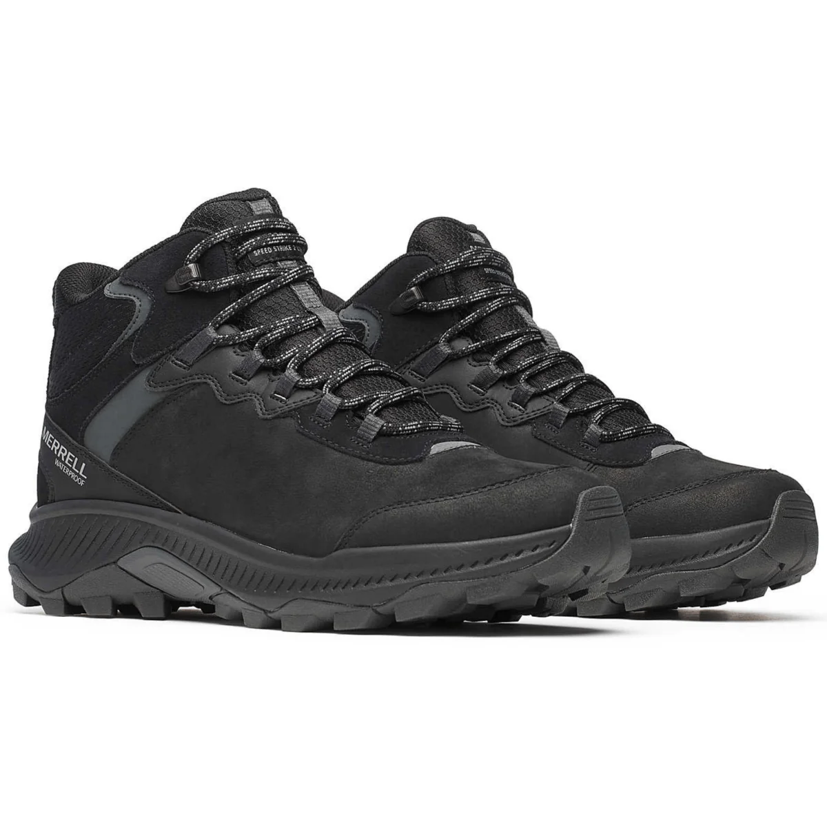 Merrell Men's Speed Strike 2 Mid Black Leather Waterproof - Image 2