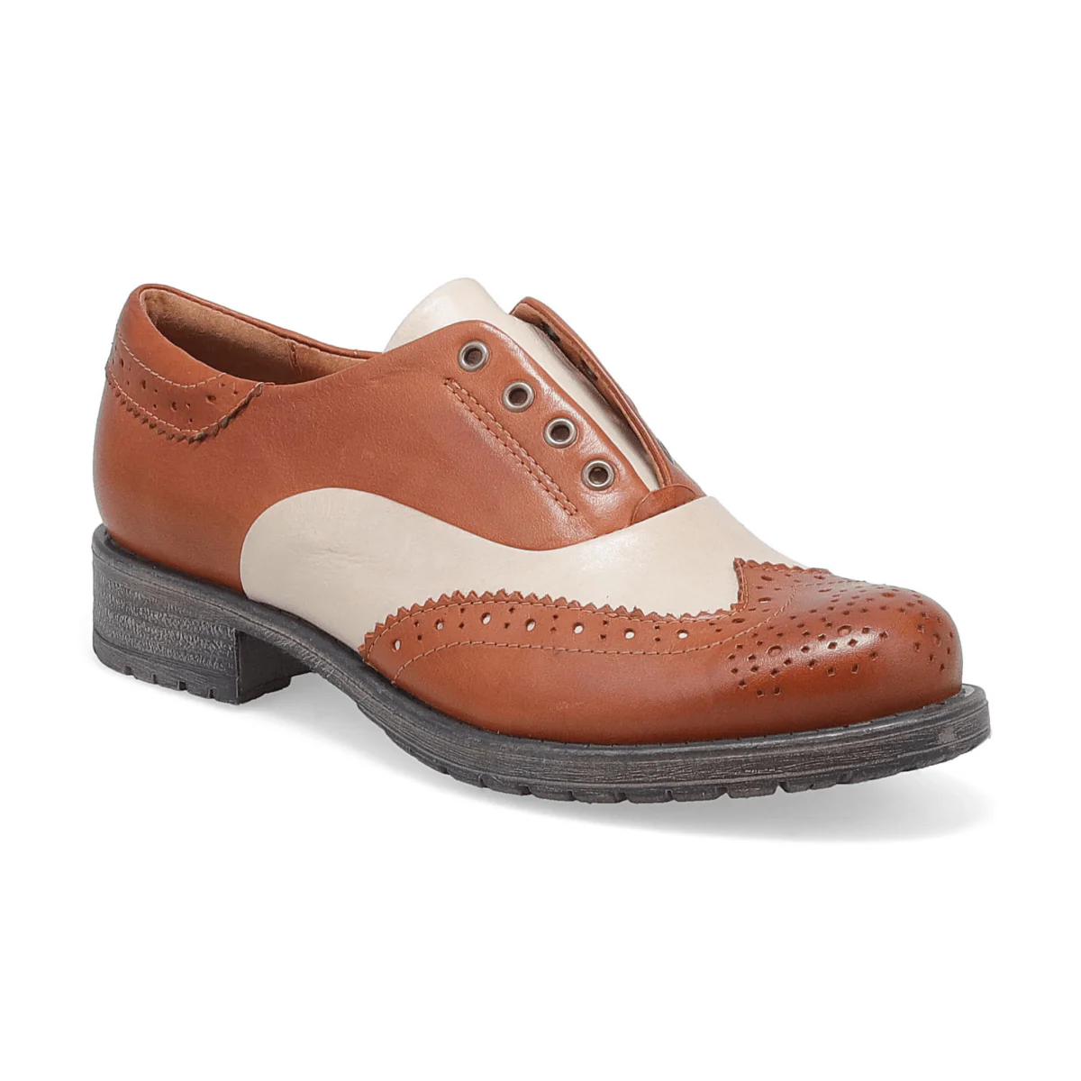 Miz Mooz Women's Peabody Brandy/Cream Leather - Image 2