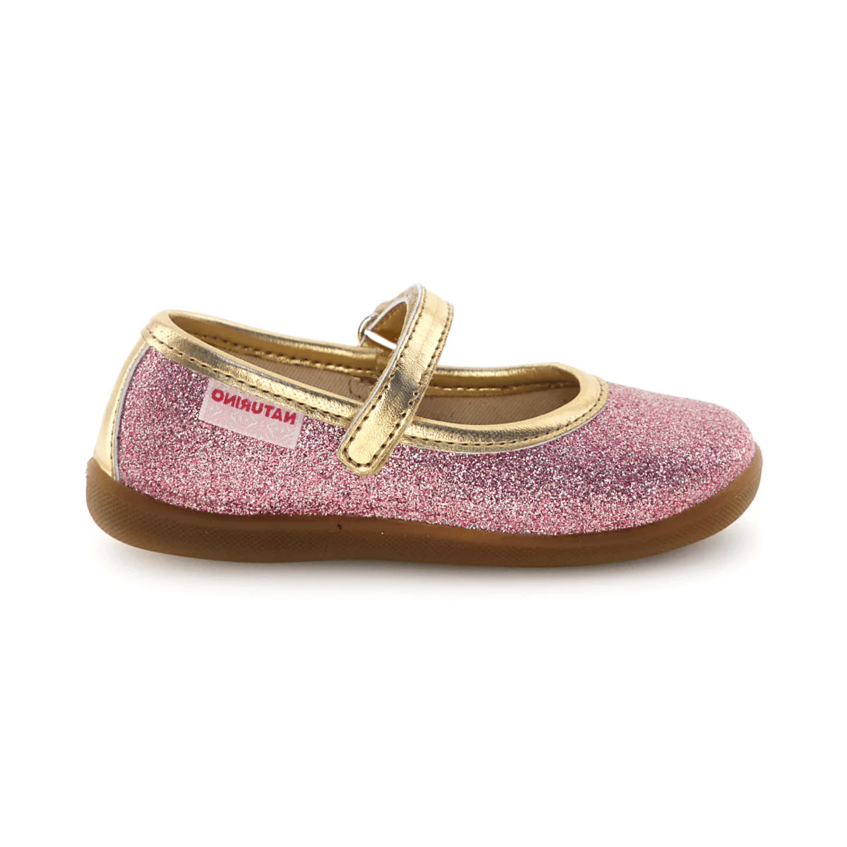 Naturino Girls (Sizes 26-29) Pavia Pink Glitter Mary Jane