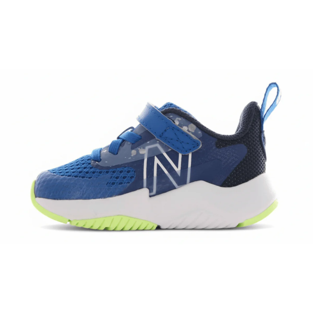 New Balance Kids (Preschool) Rave Run v2 Bungee Lace with Hook-and-Loop Top Strap Royal/Lime - Image 3