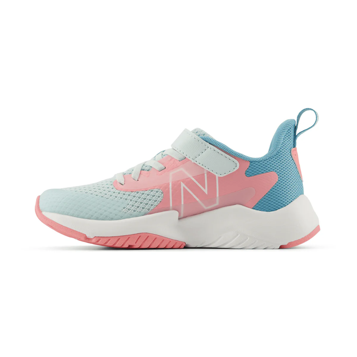 New Balance Kids (Preschool) Rave Run v2 Velcro PRAV6G1 Glint Blue/Double Bubble/Taffy Blue - Image 3