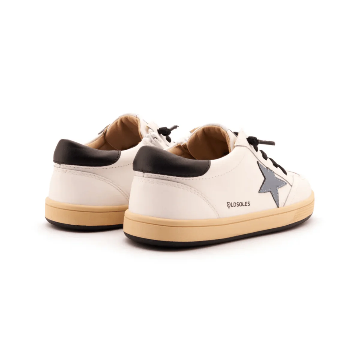 Old Soles Girls Platinum Runner Snow/Indigo/Black - Image 3