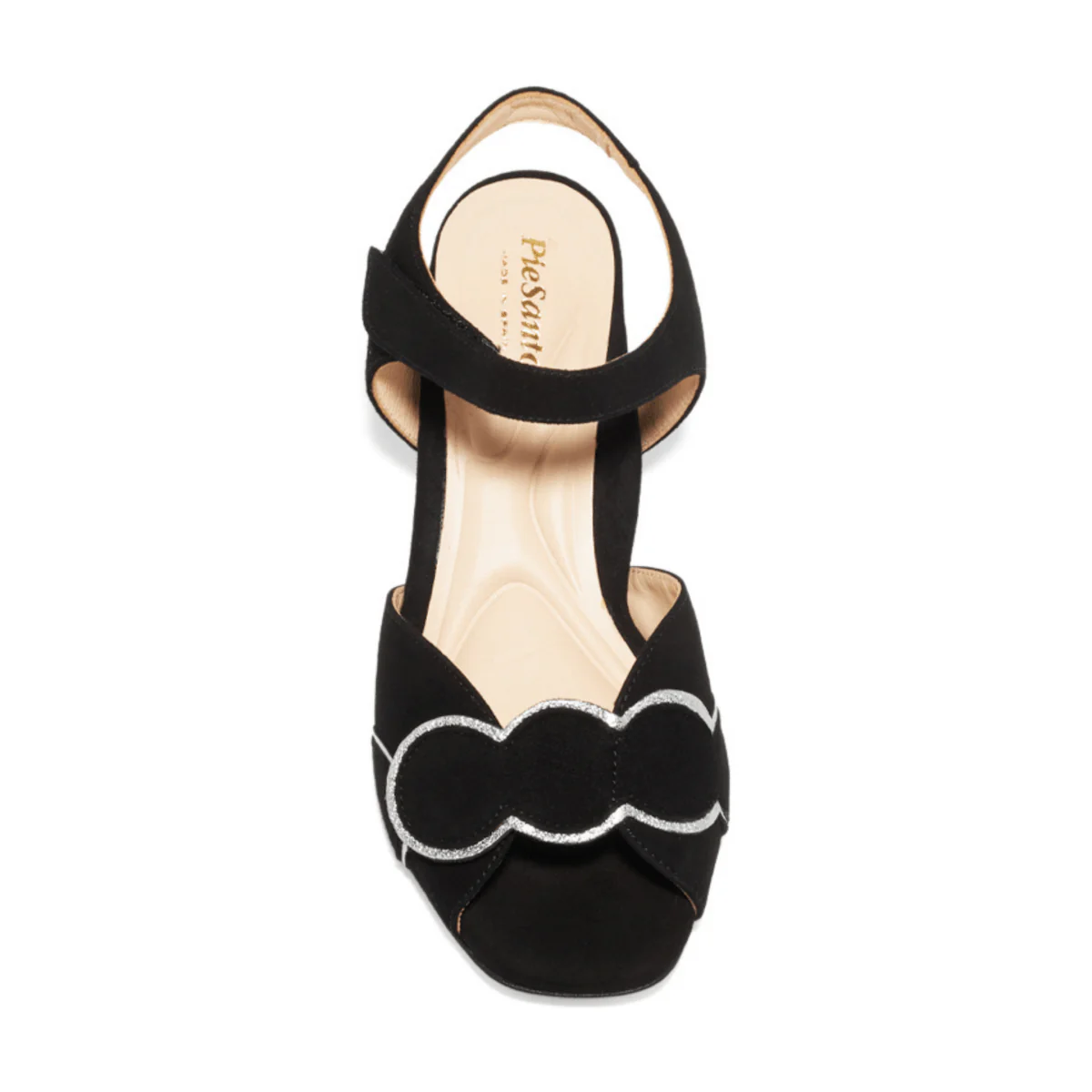 PieSanto Women's 250021 Black/Pewter Suede - Image 4