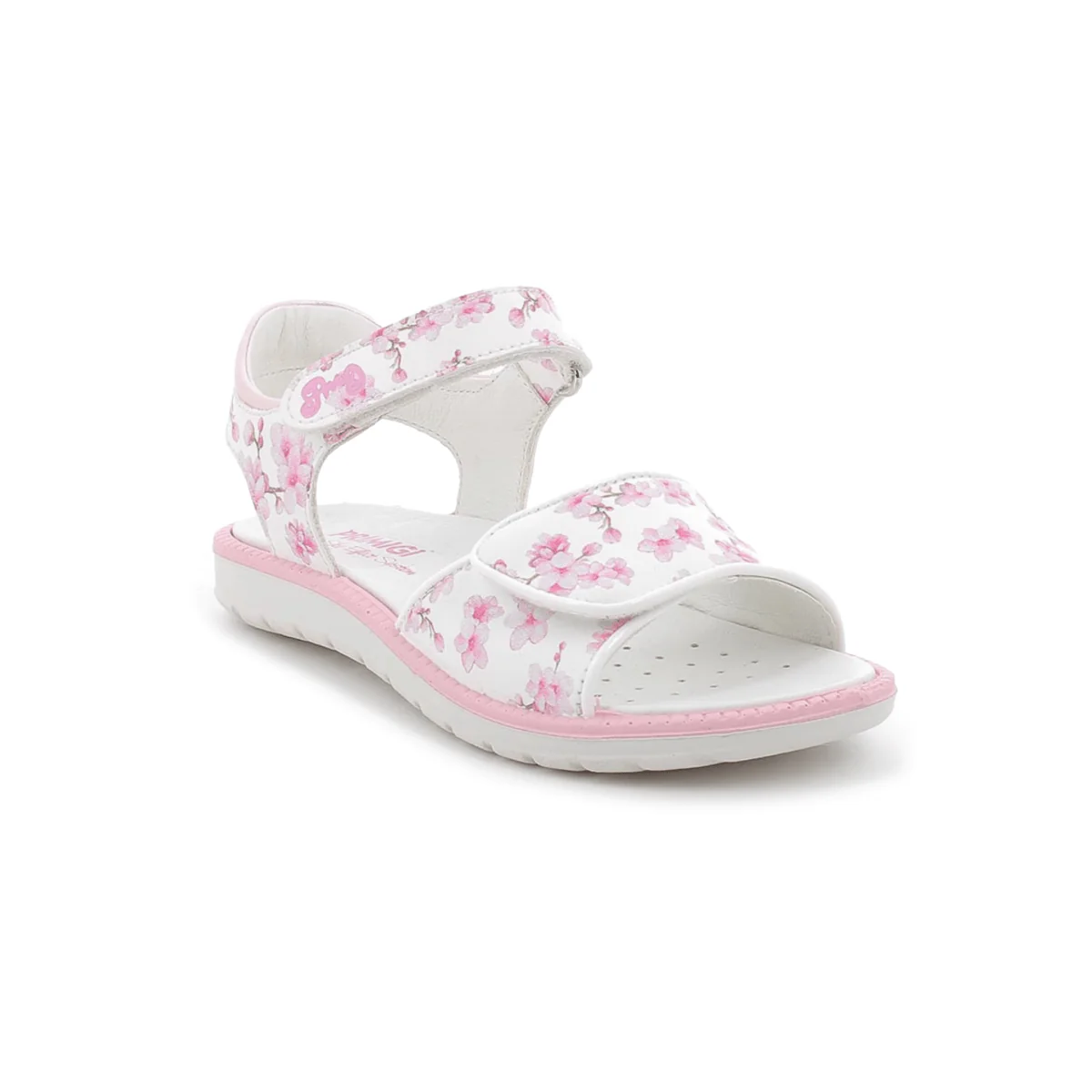 Primigi Girls (Sizes 31-34) White/Pink Floral Glitter - Image 2