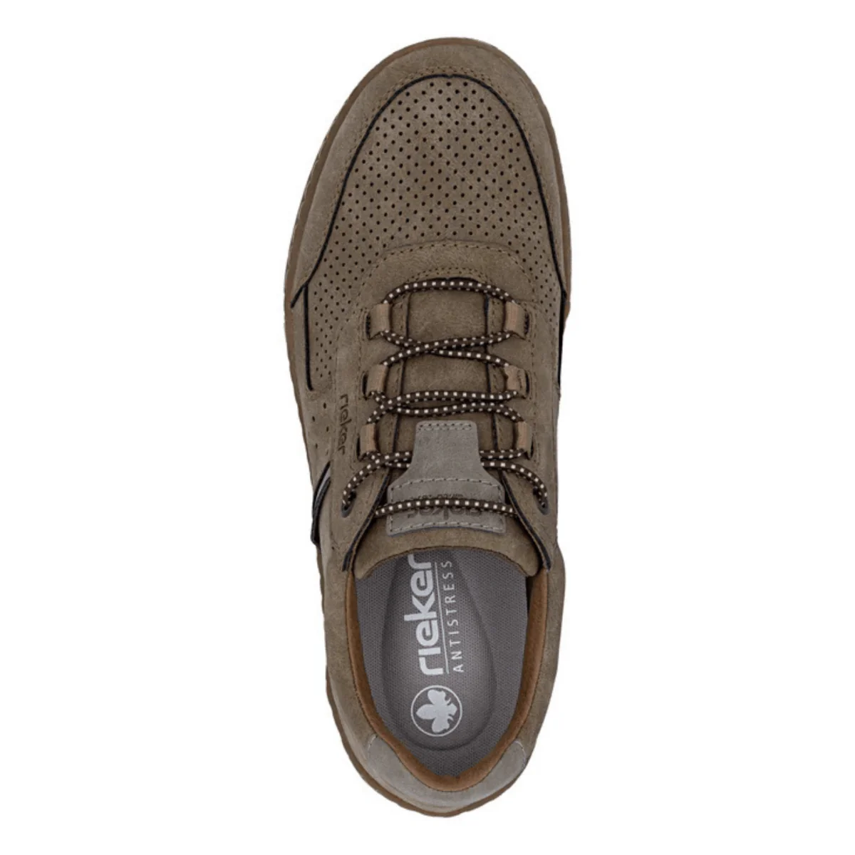 Rieker Men's 08351-64 Charcoal Perforated Leather - Image 5