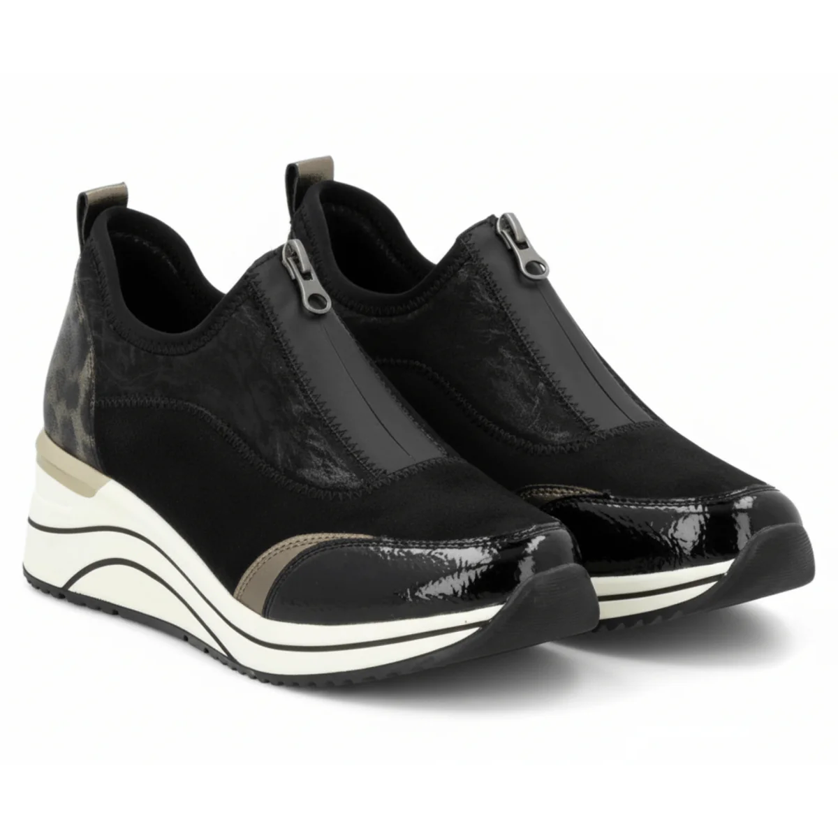 Rieker Women's D0T08-02 Black/Bronze - Image 3