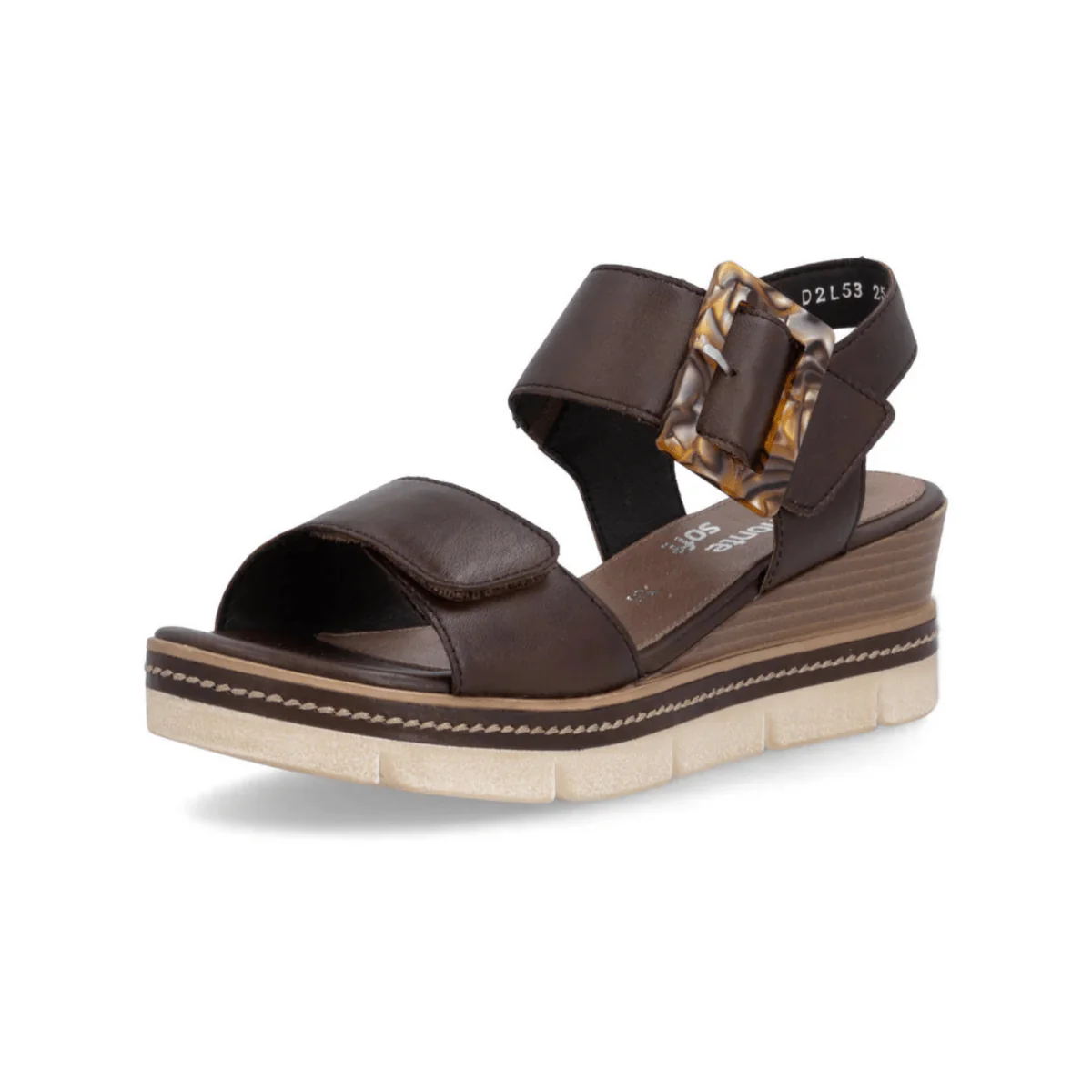 Rieker Women's D2L53-25 Jerilyn Moro/Brown Leather - Image 2