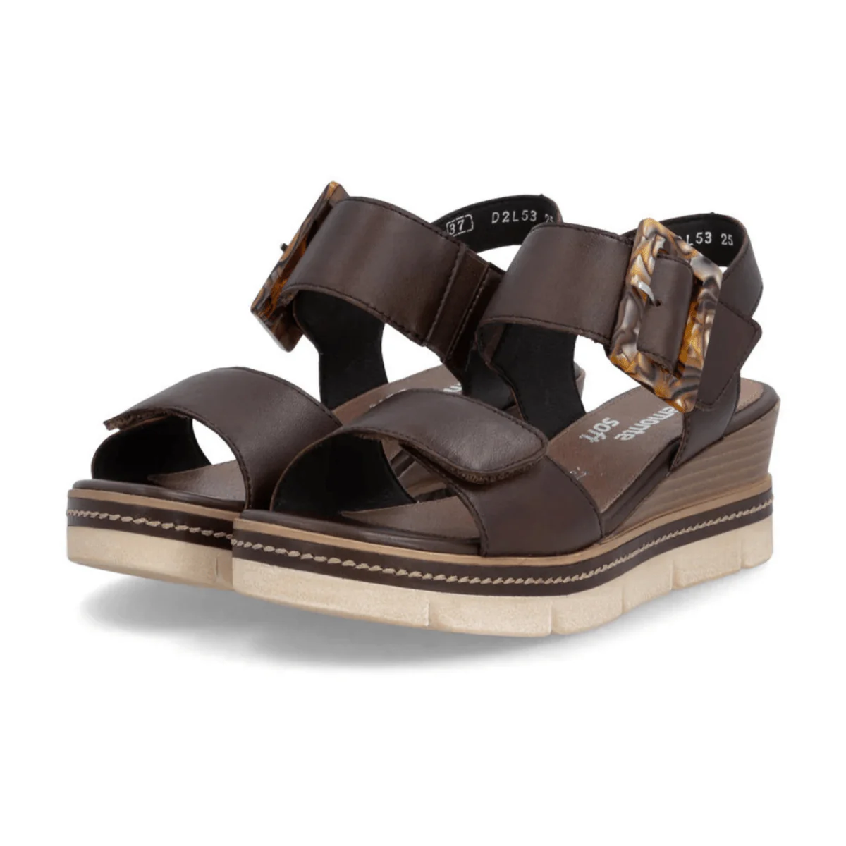 Rieker Women's D2L53-25 Jerilyn Moro/Brown Leather - Image 3