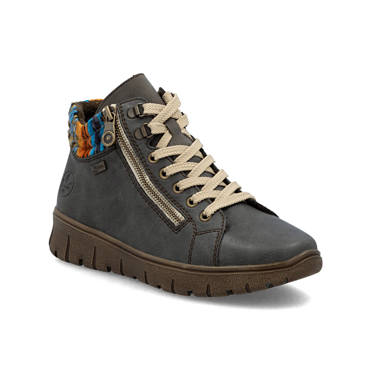 Rieker Women's N1305-45 Basalt/Orange Multicolor Waterproof - Image 2