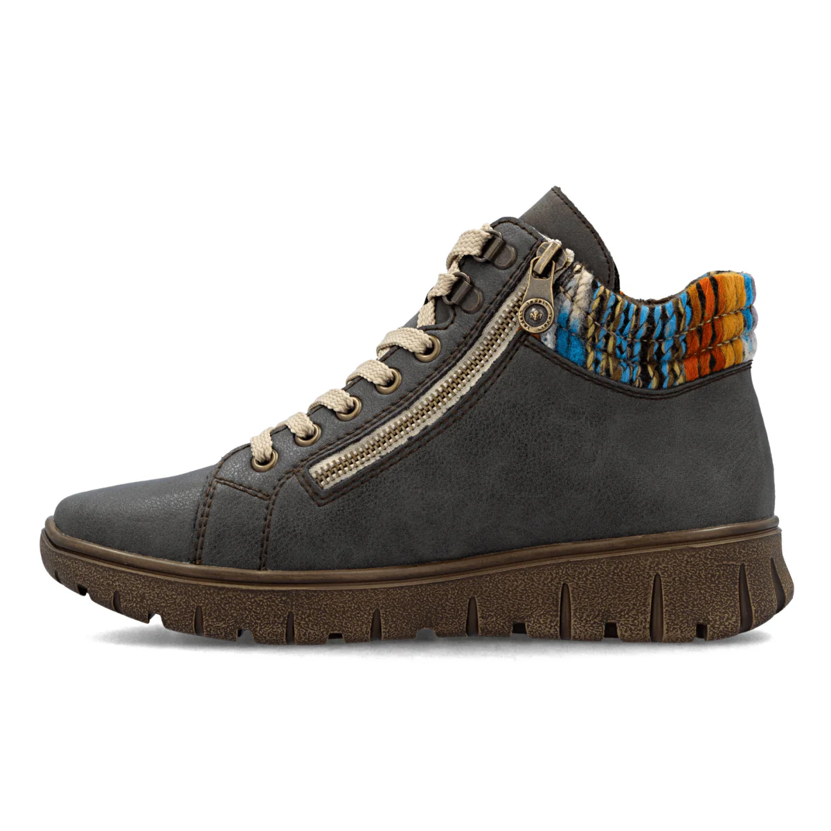 Rieker Women's N1305-45 Basalt/Orange Multicolor Waterproof - Image 4