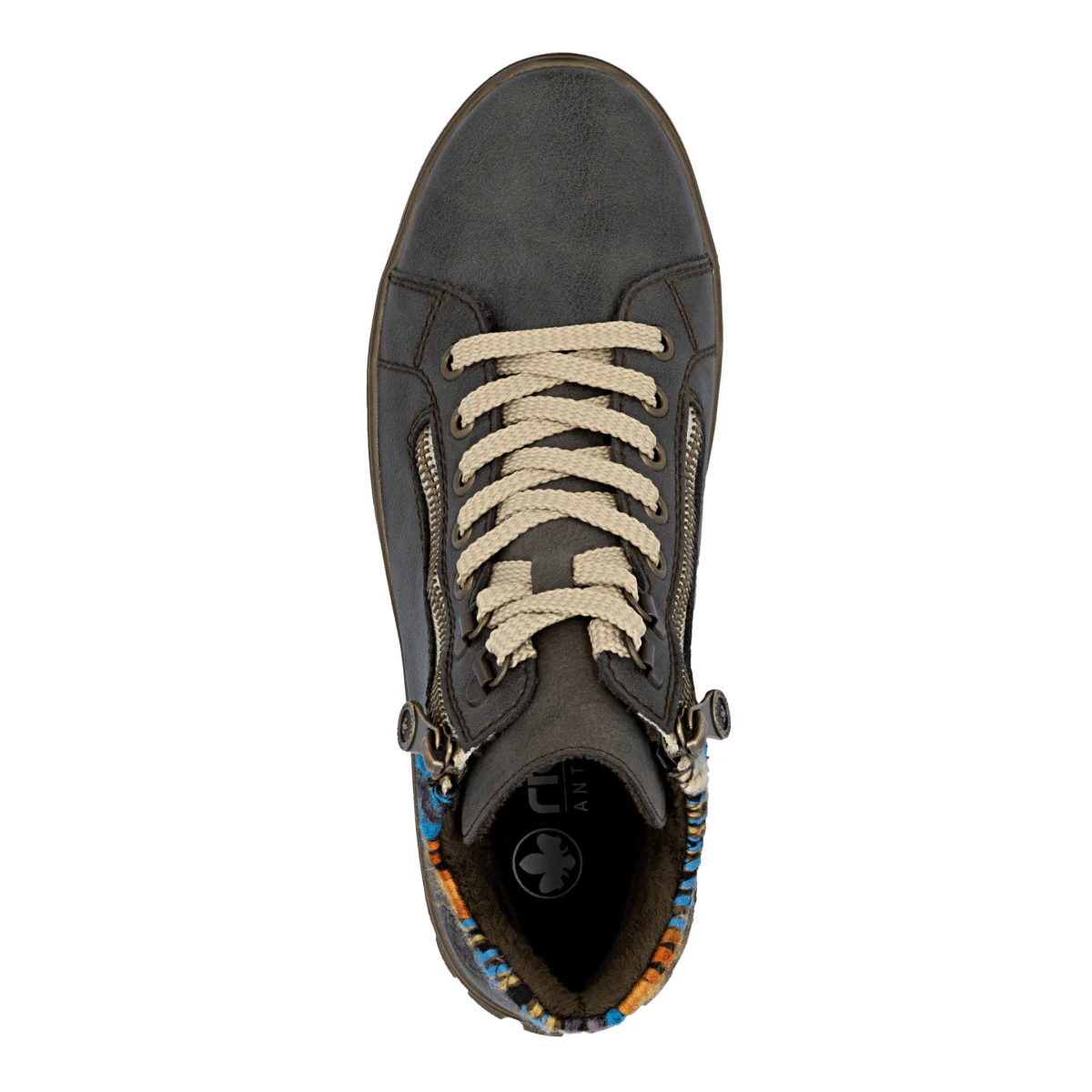 Rieker Women's N1305-45 Basalt/Orange Multicolor Waterproof - Image 7