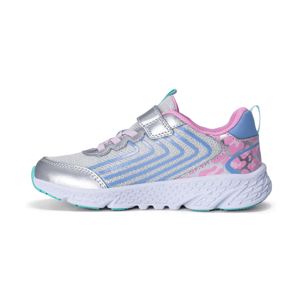 Saucony Kids (Preschool) Wind 3.0 Silver/Pink/Light Blue - Image 4
