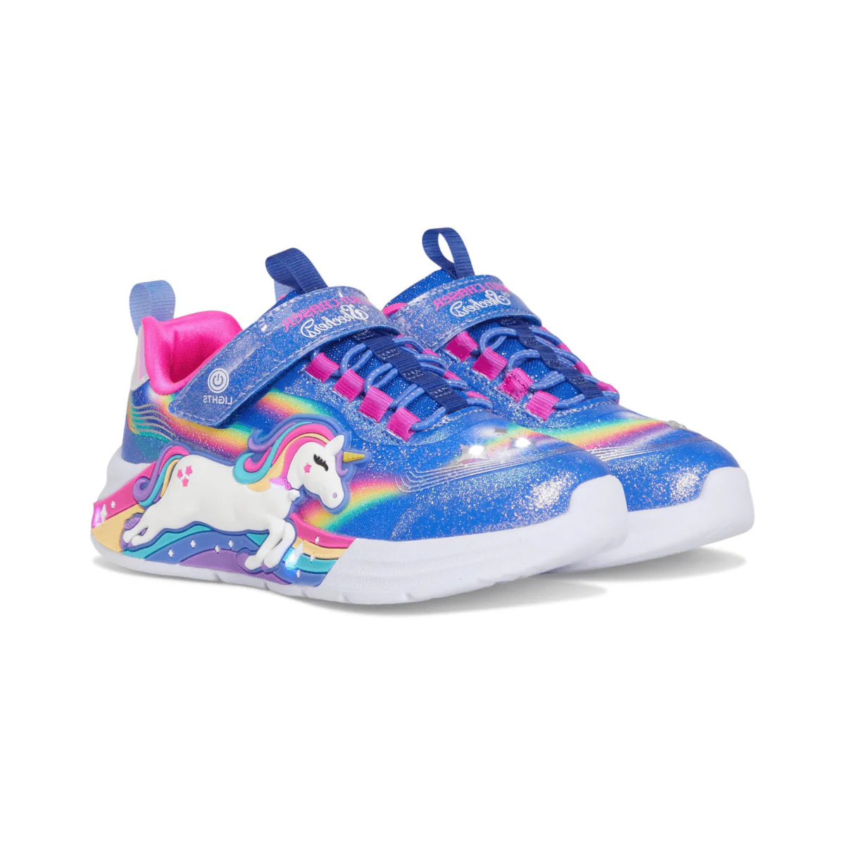 Skechers Girls (Preschool) 302298LBLMT S-Lights: Unicorn Chaser Blue/Multi - Image 3