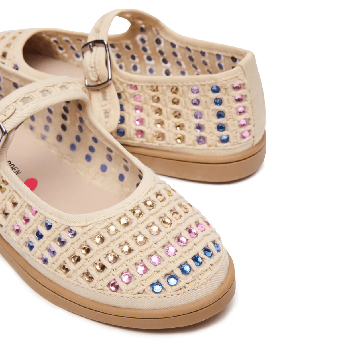 Steve Madden Girls Roree Natural Rhinestones - Image 4