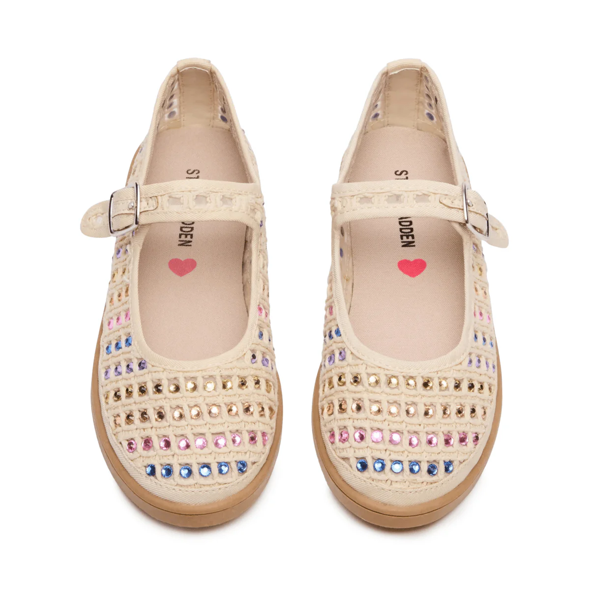 Steve Madden Girls Roree Natural Rhinestones - Image 5