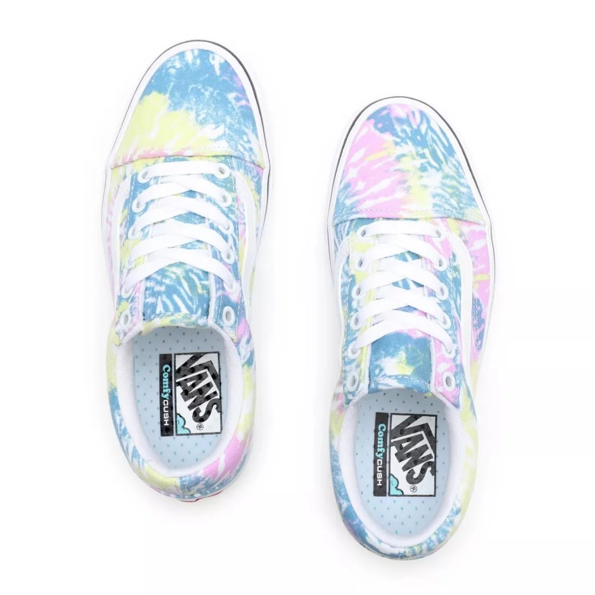 Vans Unisex Comfy Cush Old Skool Tie Dye Orchid/True White - Image 3