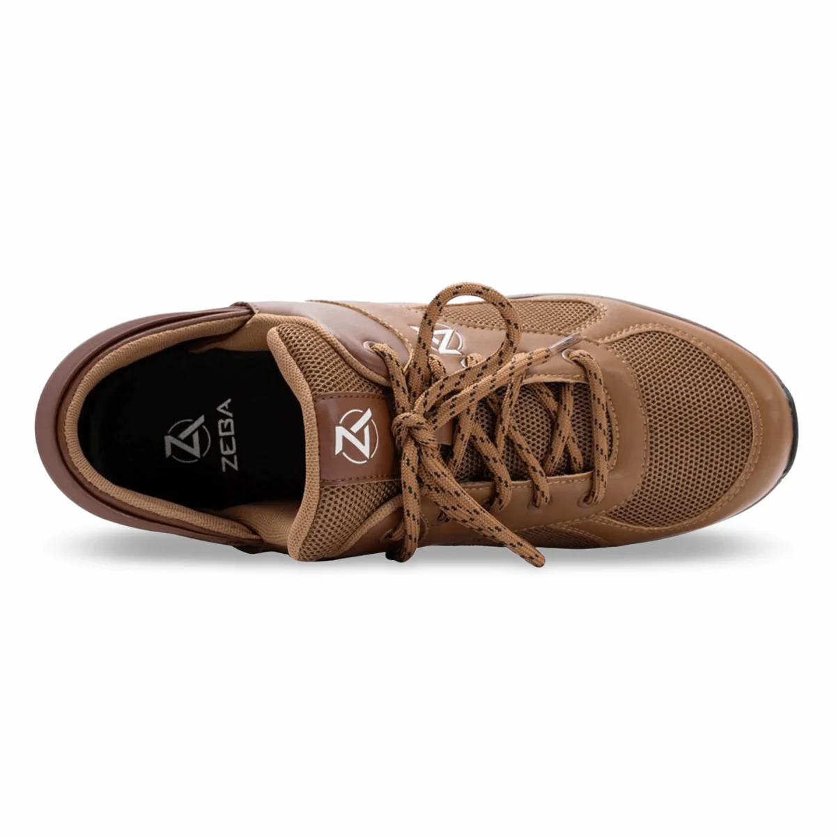 Zeba Men's Brown Leather and Mesh Slip On - Image 4